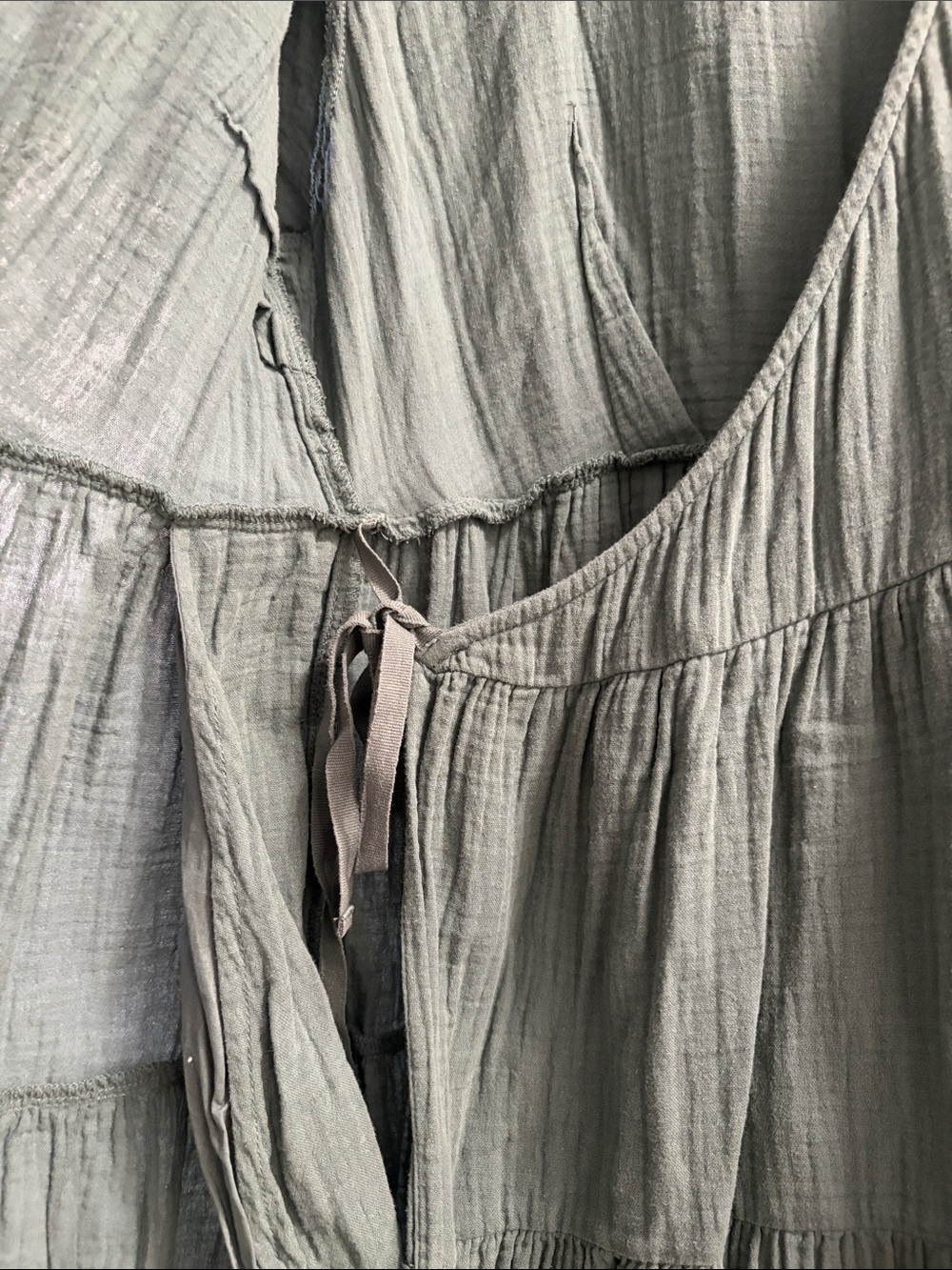 Universal Thread Sage Green Wrap Midi Dress with Tie Waist - Picture 5 of 8